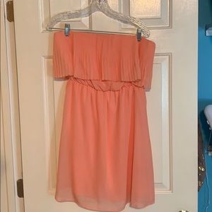 Flouncy strapless summer dress